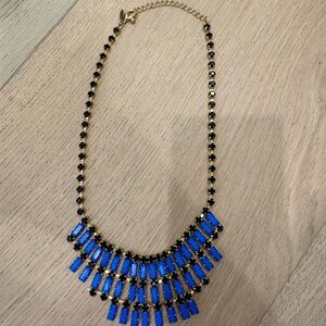 Chic Blue and Black Necklace
